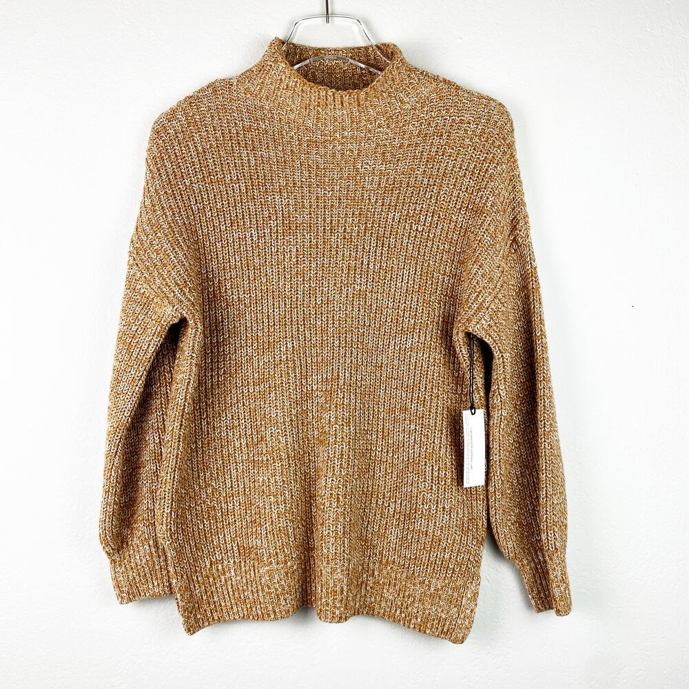 cupcakes & cashmere Mock Neck Marled Knit Sweater XS NWT